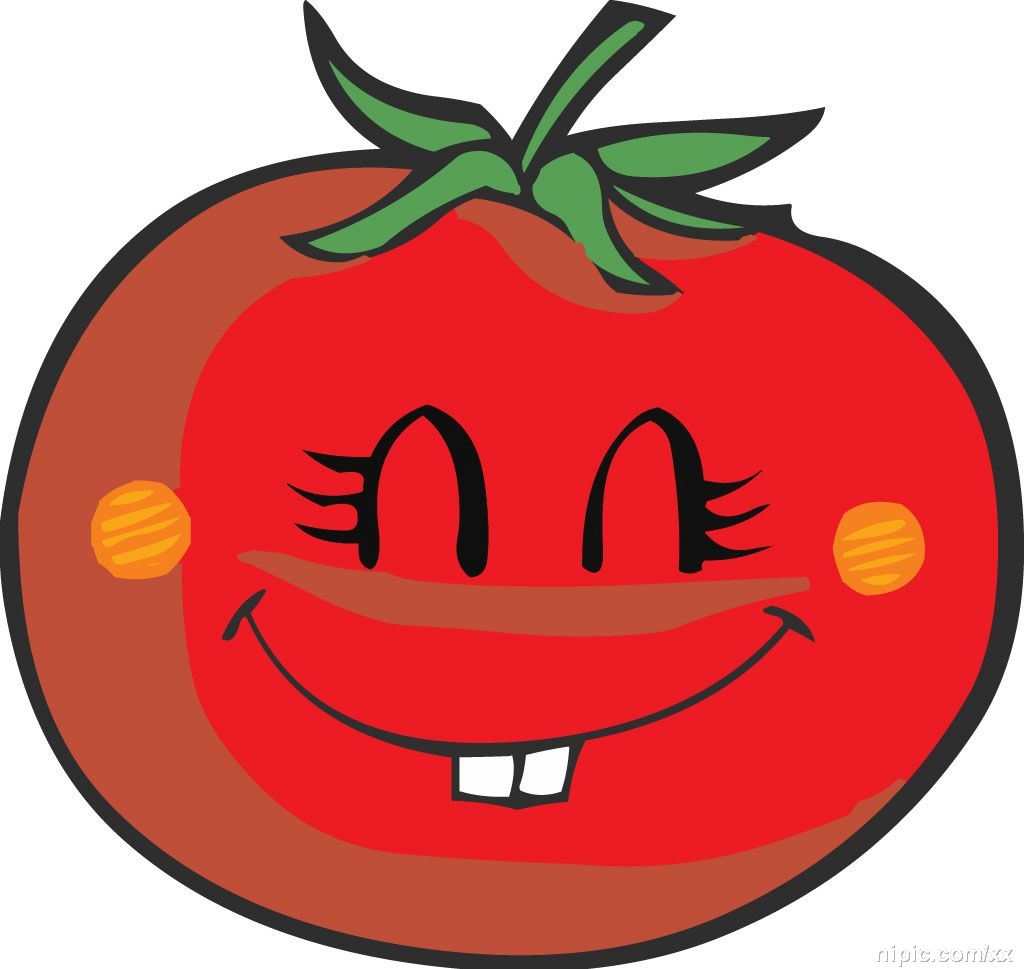 有一个西红柿，它对我笑了